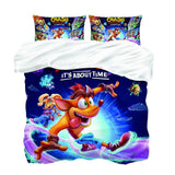 Crash Bandicoot Cosplay Bedding Set Duvet Cover Halloween Bed Sheets