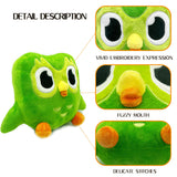 Duo Plushie Green Owl Plush Toy Stuffed Doll Birthday Holiday Gifts for Kids