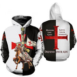 Fanrek Middle Ages Templar Order Cosplay Hoodie Halloween Costume