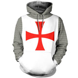 Fanrek Middle Ages Templar Order Cosplay Hoodie Halloween Costume