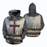 Fanrek Middle Ages Templar Order Cosplay Hoodie Halloween Costume