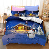 Father Christmas Cosplay Bedding Set Duvet Cover Halloween Bed Sheets