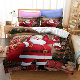 Father Christmas Cosplay Bedding Set Duvet Cover Halloween Bed Sheets