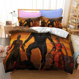 Film Black Panther Cosplay Bedding Set Duvet Cover Halloween Bed Sheets