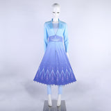New Frozen 2 Cosplay Snow Adult Elsa Dress Costume Halloween Cosplay Elsa Anna Costume Princess Ice Queen Elsa Outfit Full Set - bfjcosplayer