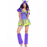 BFJFY Fun-loving Purple Posh Monster Womens Halloween Costume - bfjcosplayer