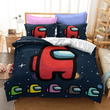 Game Among Us Cosplay Bedding Duvet Cover Halloween Comforter