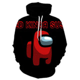 Game Among Us Cosplay No Zipper Hoodie Halloween Costume