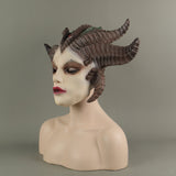 Game Diablo Lilith Sorceress Cosplay Latex Helmet Halloween Props