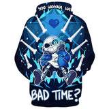 Game Undertale Sans Cosplay Hoodie Sweater Halloween Costume