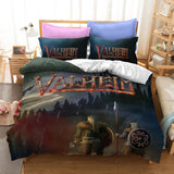 Game Valheim Cosplay Bedding Set Duvet Cover Halloween Bed Sheets