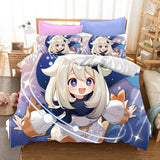 Genshin Impact Cosplay Bedding Set Duvet Cover Halloween Bed Sheets