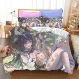 Genshin Impact Cosplay Bedding Set Duvet Cover Halloween Bed Sheets