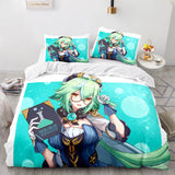 Genshin Impact Cosplay Bedding Sets Duvet Cover Halloween Comforter Sets