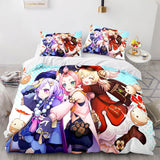 Genshin Impact Cosplay Bedding Sets Duvet Cover Halloween Comforter Sets
