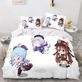 Genshin Impact Cosplay Bedding Sets Duvet Cover Halloween Comforter Sets