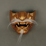 Ghost of Tsushima Sakai Half Face Samurai Glod helmet Halloween Cosplay Prop