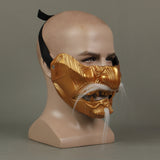 Ghost of Tsushima Sakai Half Face Samurai Glod helmet Halloween Cosplay Prop