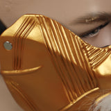 Ghost of Tsushima Sakai Half Face Samurai Glod helmet Halloween Cosplay Prop