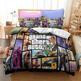 Grand Theft Auto Cosplay Bedding Duvet Cover Halloween Sheets Bed Set