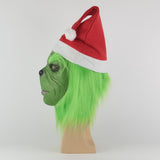 Funny Grinch Stole Christmas Latex Mask Gloves XMAS Costume Adult Party Mask Grinch Cosplay Carnival Face Masks - bfjcosplayer