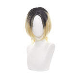 Haikyuu Kozume Kenma Black Gold Cosplay Wig Halloween Props