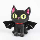 Halloween Bat Cat Plush Toy Soft Stuffed Animal Doll Birthday Holiday Gifts for Kids