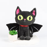 Halloween Bat Cat Plush Toy Soft Stuffed Animal Doll Birthday Holiday Gifts for Kids