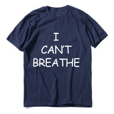 I CAN'T BREATHE Cotton printed sports T-shirt