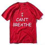 I CAN'T BREATHE Cotton printed sports T-shirt
