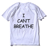 I CAN'T BREATHE Cotton printed sports T-shirt