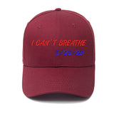 I can't breathe embroidered baseball cap sports Hat