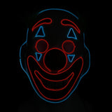 2019 Joker Pennywise LED Light Mask Stephen King Clown Cosplay Masks Green Hair Halloween Party Prop - bfjcosplayer