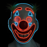 2019 Joker Pennywise LED Light Mask Stephen King Clown Cosplay Masks Green Hair Halloween Party Prop - bfjcosplayer