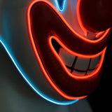 2019 Joker Pennywise LED Light Mask Stephen King Clown Cosplay Masks Green Hair Halloween Party Prop - bfjcosplayer