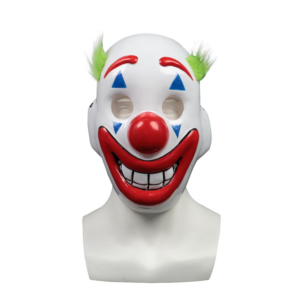 2019 Joker Pennywise Mask Stephen King Clown Cosplay Masks Green Hair Halloween Party Costume Prop - bfjcosplayer