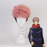Jujutsu Kaisen Itadori Yuji Pink Cosplay Wig Halloween Props