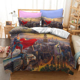 Justice League Batman Superman Cosplay Bedding Set Duvet Cover Halloween Sheets