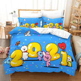 LINE HELLO BT21 Cosplay Bedding Sets Duvet Cover Halloween Comforter Sets
