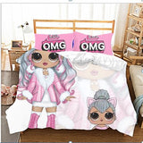 LOL Surprise OMG Dolls Cosplay Bedding Set Duvet Cover Halloween Bed Sheets