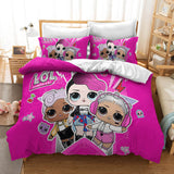 LOL Surprise OMG Dolls Cosplay Bedding Set Duvet Cover Halloween Bed Sheets