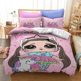 LOL Surprise OMG Dolls Cosplay Bedding Set Duvet Cover Halloween Bed Sheets