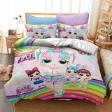 LOL Surprise OMG Dolls Cosplay Bedding Set Duvet Cover Halloween Bed Sheets