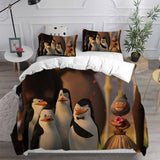 Madagascar Bedding Sets Bed Quilt Cover Pillow Case Halloween Cosplay Comforter Sets