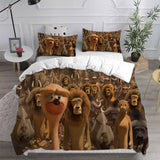 Madagascar Bedding Sets Bed Quilt Cover Pillow Case Halloween Cosplay Comforter Sets