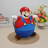 Mario Luigi Plush Toy Soft Stuffed Doll Big Belly Sumo Doll Birthday Holiday Gifts