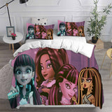 Monster High Bedding Sets Bed Quilt Cover Pillow Case Halloween Cosplay Comforter Sets