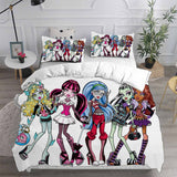 Monster High Bedding Sets Bed Quilt Cover Pillow Case Halloween Cosplay Comforter Sets