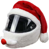 Motorcycle Helmet Cover Christmas Hat Santa Cap