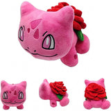 Rose Bulbasaur Plush Toys Soft Stuffed Gift Dolls for Kids Boys Girls